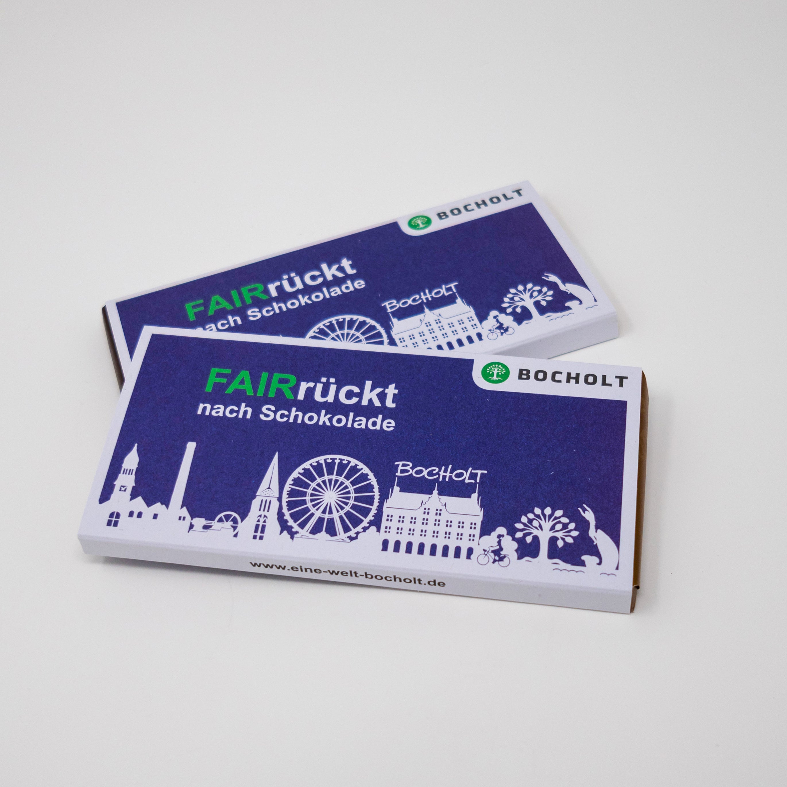 Schokolade "FAIRrückt" mit Bocholter Skyline - lieferbar ab Herbst