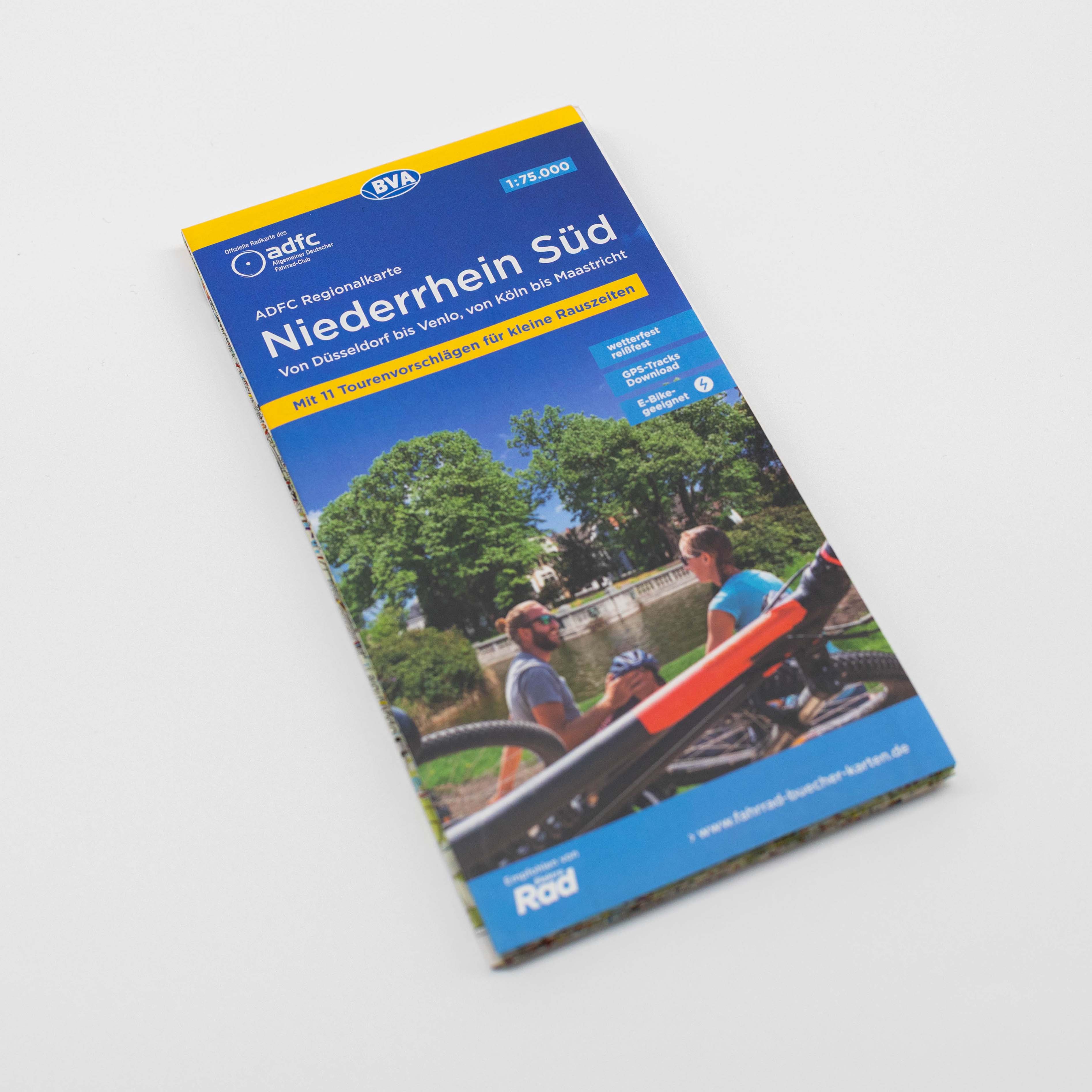 Radwanderkarte: Niederrhein Süd BVA