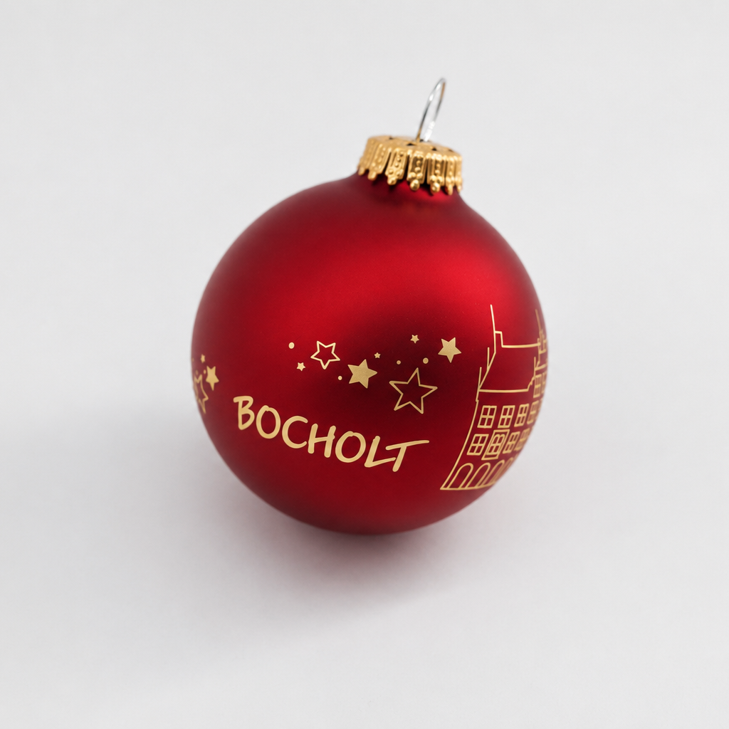 Weihnachtskugel mit Historischem Rathaus Bocholt